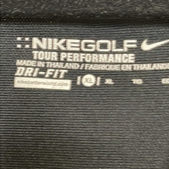 Nike Men's Dri-FIT Sz XL Micro Pique Polo Black Short Sleeve Collared Golf - Picture 7 of 9